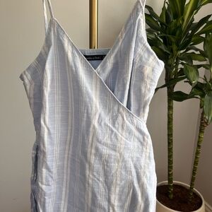 Blue and White Abercrombie Wrap around dress